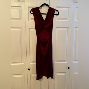 Akira Chicago Red Label Ribbed Velvet Midi Dress